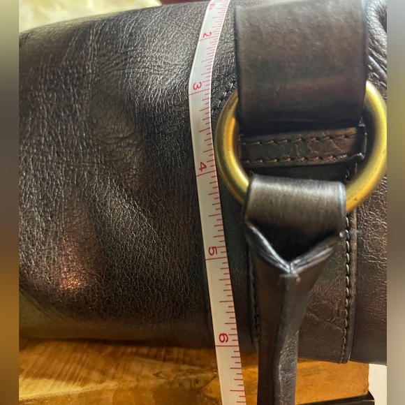 BURBERRY Metallic Leather Barrel Bag Satchel - Picture 11 of 14
